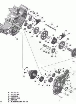 01- Gear Box and Components - Renegade STD-XXC 1000R EFI