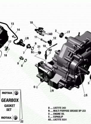 01- Gear Box Assy - 570 EFI