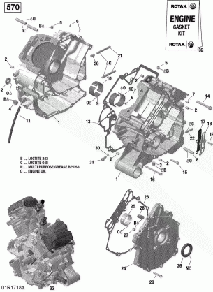 01- Crankcase - 570 EFI