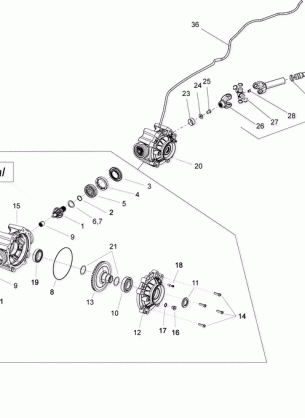 08- Drive System Rear Middle Diff_13T1529b