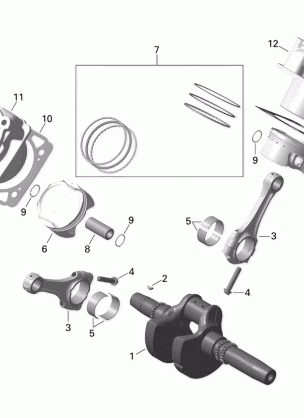 01- Crankshaft Piston and Cylinder - 1000 EFI
