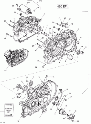 01- Crankcase - 450 EFI