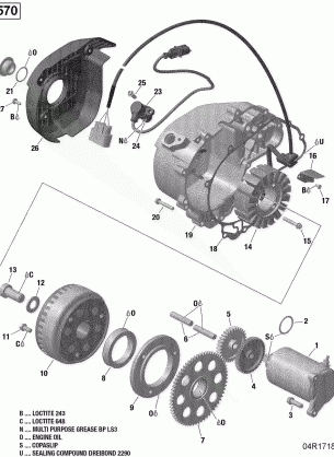 03- Magneto and Electric Starter - 570 EFI (With DPS)