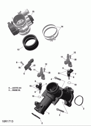 02- Air Intake Manifold and Throttle Body - 1000R EFI