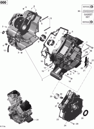 01- Crankcase - 1000R EFI (XMR)