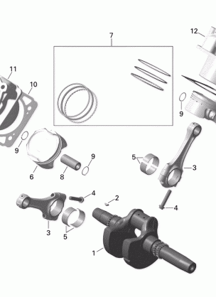 01- Crankshaft Piston and Cylinder - 1000R EFI