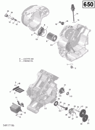 01- Engine Lubrication - 650 EFI (Package PRO and North)