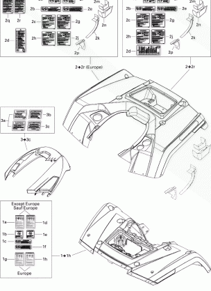 09- Fender And Central Panel Kit 800R EFI