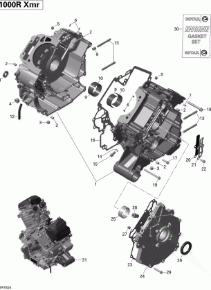 01- Crankcase - 1000R EFI