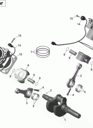 01- Crankshaft Piston and Cylinder - 1000R EFI