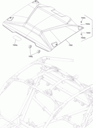 09- Body Roof Part Maverick X3 Liquid Gold Models - Package XRSDPS