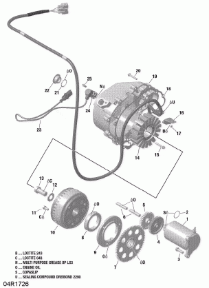 03- Magneto And Electric Starter - HD8