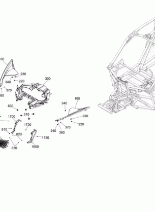 09- Body Front Part Maverick X3 MAX Bright White Models - Package STD