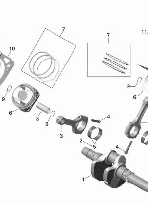 01- Crankshaft Piston and Cylinder - 800R EFI