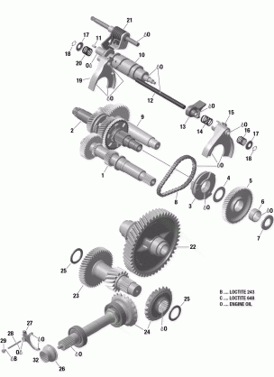 01- Gear Box And Components Without Lockable Differential