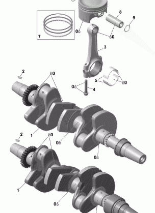 01- Crankshaft And Pistons 900 HO