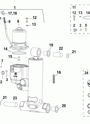 08-1_TRIM & TILT HYDRAULIC ASSEMBLY All 75 / 90 & 20 inch V4  Models