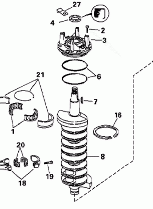 CRANKSHAFT AND PISTONS