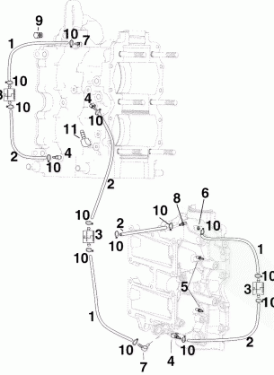 CYLINDER / CRANKCASE FITTINGS & OIL RECIRCULATION HOSES