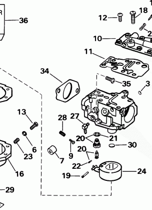 CARBURETOR - 25 HP