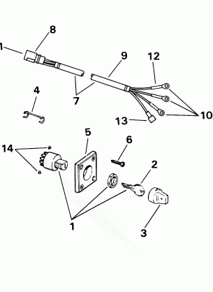 IGNITION SWITCH & CABLE - 9.9