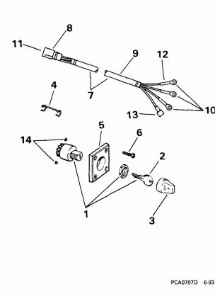 IGNITION SWITCH & CABLE -- 9.9