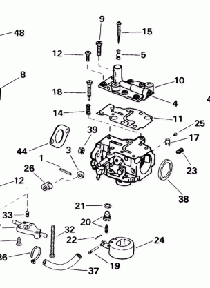 CARBURETOR -- 15 HP