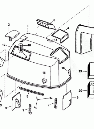 ENGINE COVER -- 105WE MODELS