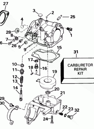 CARBURETOR 20SE 20SEL 25E 25EL