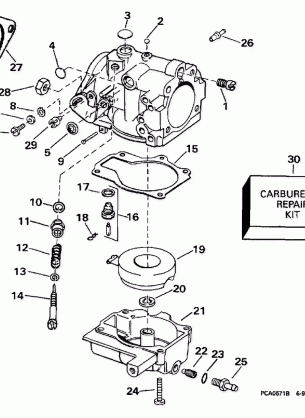 CARBURETOR -- 25 HP