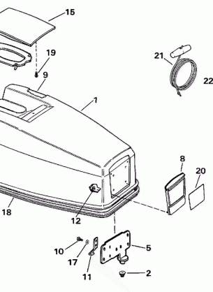 ENGINE COVER -- EVINRUDE -- ELECTRIC START ONLY