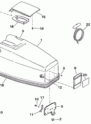 ENGINE COVER -- JOHNSON -- ELECTRIC START ONLY