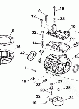 CARBURETOR -- 9.9 HP