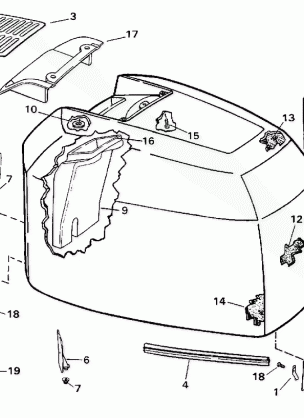 ENGINE COVER-EVINRUDE-200TLTXCX225TXCXTZCZQXNX250