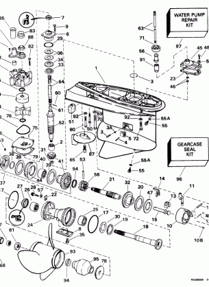 GEARCASE -- COUNTER-ROTATION -- CX CZ NX MODELS