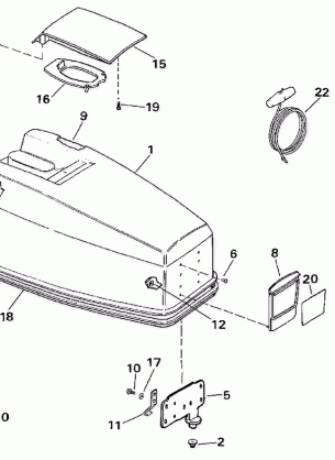 ENGINE COVER - JOHNSON - ELECTRIC START ONLY