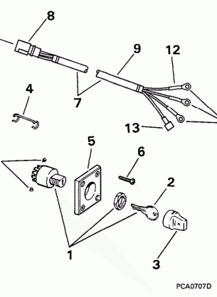 IGNITION SWITCH & CABLE - 9.9