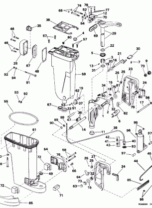 EXHAUST HOUSING / STERN & SWIVEL BRACKET