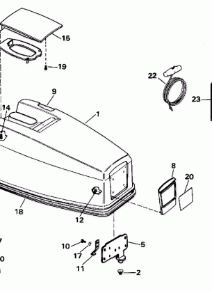 ENGINE COVER - EVINRUDE 50