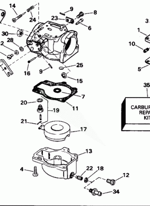 CARBURETOR - ALL 55 MODELS 40RW