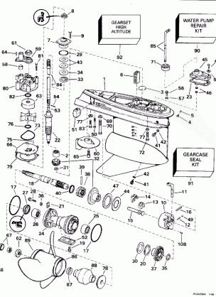 GEARCASE - STANDARD ROTATION - 20 IN. MODELS