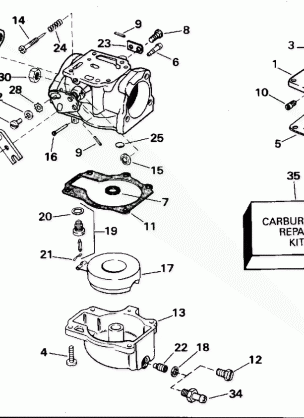 CARBURETOR - ALL 55 MODELS 40RW