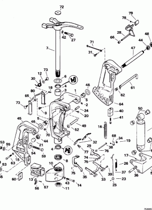 STERN BRACKET - MANUAL TILT MODELS