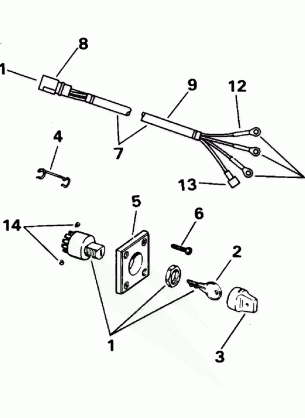 IGNITION SWITCH & CABLE - 9.9