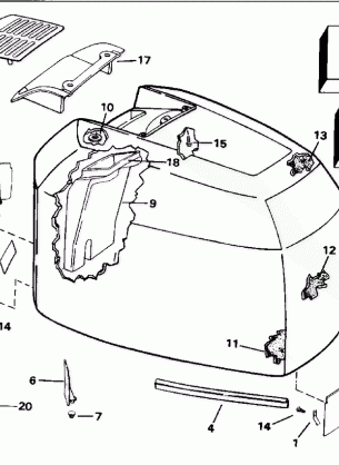 ENGINE COVER - JOHNSON - 200TX 200CX 225