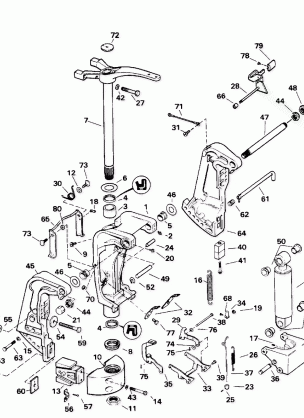 STERN BRACKET - MANUAL TILT MODELS