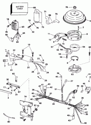 IGNITION SYSTEM - ELECTRIC START 40-50TE - 40TTL MODELS