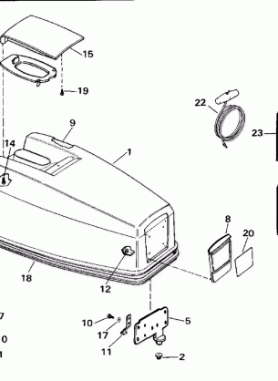 ENGINE COVER - EVINRUDE 50