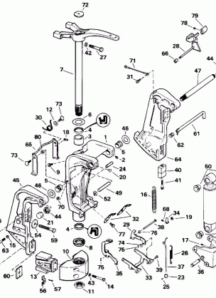 STERN BRACKET - MANUAL TILT MODELS