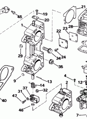 CARBURETOR & LINKAGE - 225 SUFFIX 